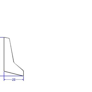 40X20 GUSCIA DA MM 40x20 LEGNO MASSELLO