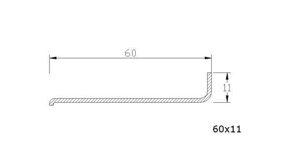 BATTISCOPA ALLUMINIO NATURALE