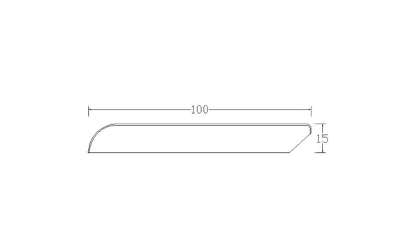 BATTISCOPA RIVESTITO MM. 15 SPESSORE