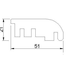 PROFILO PER SERR.ALLUM.-LEGNO